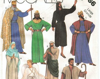 Adult Costumes | Mary Joseph Angel Shepherd Wise Men Cosplay | McCalls 2066 Misses Mens Size Large uncut
