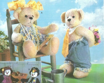 Gelenkteddybär + Kleidung | 36 cm, Arme, Beine, Kopf beweglich; Kleid, Weste, Hose Lampicity 5202 Straw Stockings by Sherly Echard