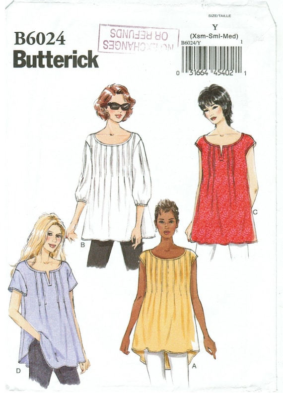 Boat Neck Tops | Loose, Pullover, Front Tucks, Shaped Hem