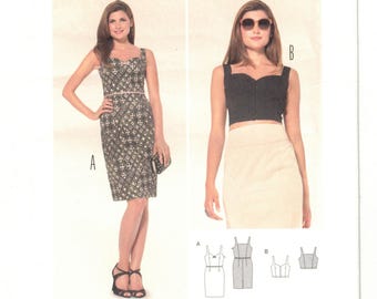 Bustier + Fitted Dress | Burda 6970 Size 8 10 12 14 16 18 Bust uncut