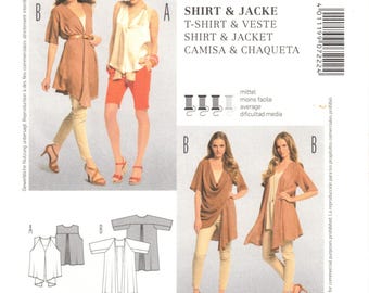 Draped Top + Jacket | Burda 7222 | Size 10 12 14 16 18 20 22 | uncut