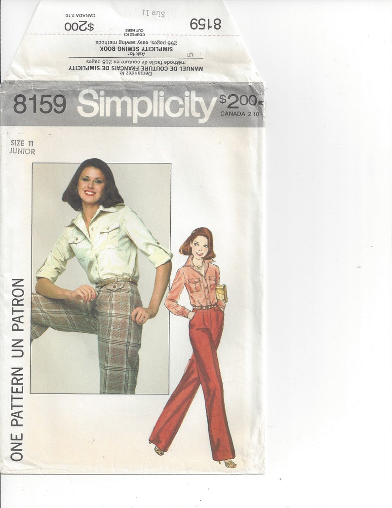 8159 Number 70s Pleated Pants + Safari Shirt | High Waist, Side Pocket | Roll up ...