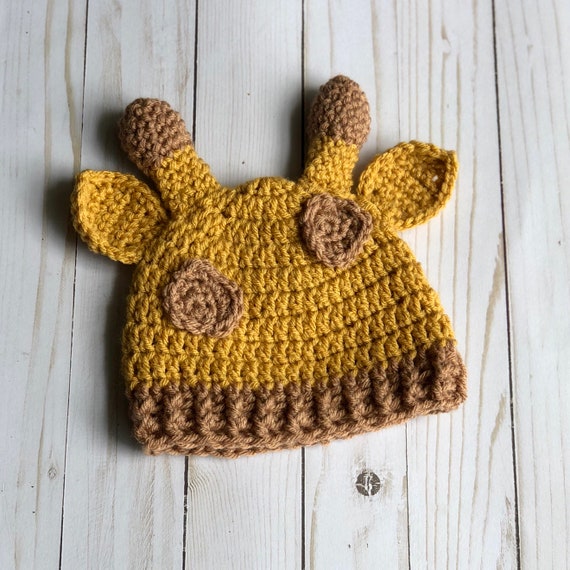 crochet giraffe hat