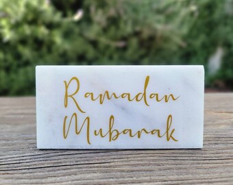 Ramadan Mubarak Zeichen - Solide Marmorfliese