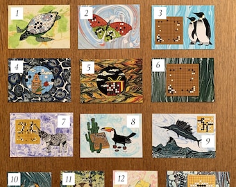 Set of 10 Postcards about the Game of Go / Weiqi / Baduk - Take Your Pick from 47 Designs
