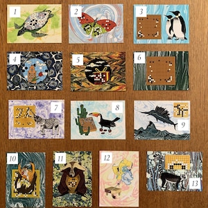 Lot de 10 cartes postales sur le jeu de go / Weiqi / Baduk - Faites votre choix parmi 47 modèles