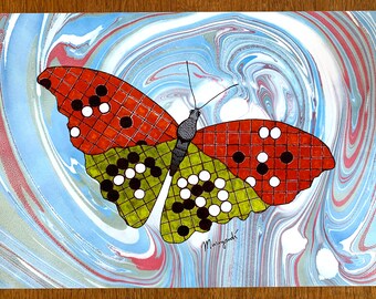 Go Butterfly Art Print – Weiqi, Baduk, Igo Game Poster