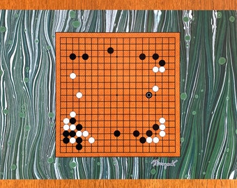 AlphaGo Move 37 Go Game Art Print – Lee Sedol, Weiqi, Baduk