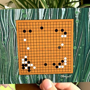 Cartão postal - Movimento 37 - Baduk, Weiqi, Go Game - O famoso golpe de ombro de AlphaGo no jogo 2 contra Lee Sedol