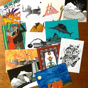 Set of 10  Postcards - Take Your Pick from Any Design in my Shop