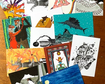 Set of 10  Postcards - Take Your Pick from Any Design in my Shop