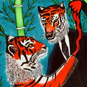 Poster Salsa-Dancing Tigers in Bamboo Forest Romance and image 2