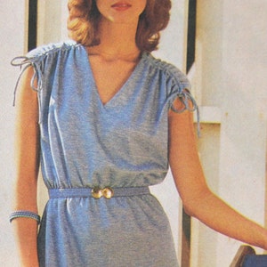 80s Style Sewing Pattern 3287 Pullover Dress Size 12 Bust 87cm