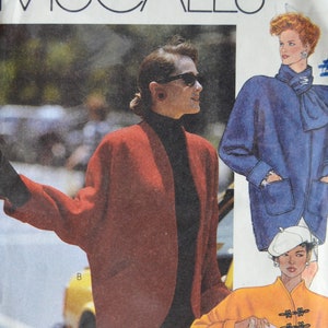 80s McCall&#39;s Sewing Pattern 3944 Unlined Jacket and Scarf Size 6-8-10-12-14-16-18-20