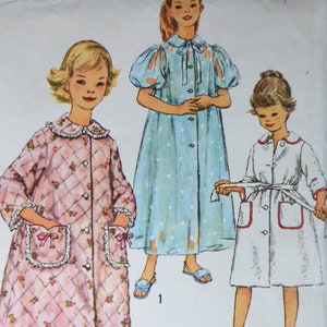 Simplicity Sewing Pattern #3244 Girls Robe Two Lengths Size 12 Uncut Nightgown, Pajamas, and Robe, uc ff,child size 12