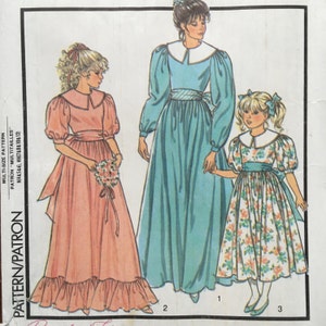 Vintage komplett ungeschnittenen Stil Muster 4976 Größe 4 5 6 Kinder Kleid Blume Bogen Kleid Mädchen festliche Kleidung Stufenkleid