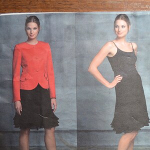 Vogue American Designer DKNY Sewing Pattern V2844 Misses&#39; Jacket and Skirt Size 6-8-10