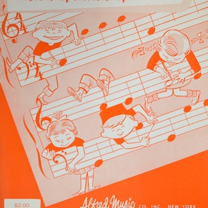 50s OOP Palmer-Hughes Accordion Reading, Writing, Rhythm - Note Speller Book 1; Vintage Sheet Music Instructional Booklet
