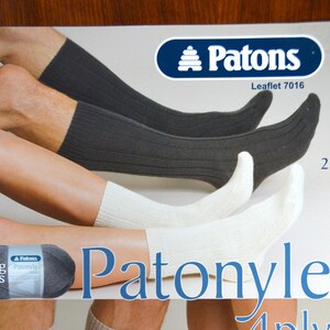 Patons Ulotka 7016 Skarpetki męskie, damskie i dziecięce z Patonyle 4 warstwy 7 stylów