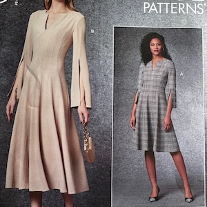 Vogue Sewing Pattern 1724 Misses 16-24 Dress W/ Princess Seams & Length Options