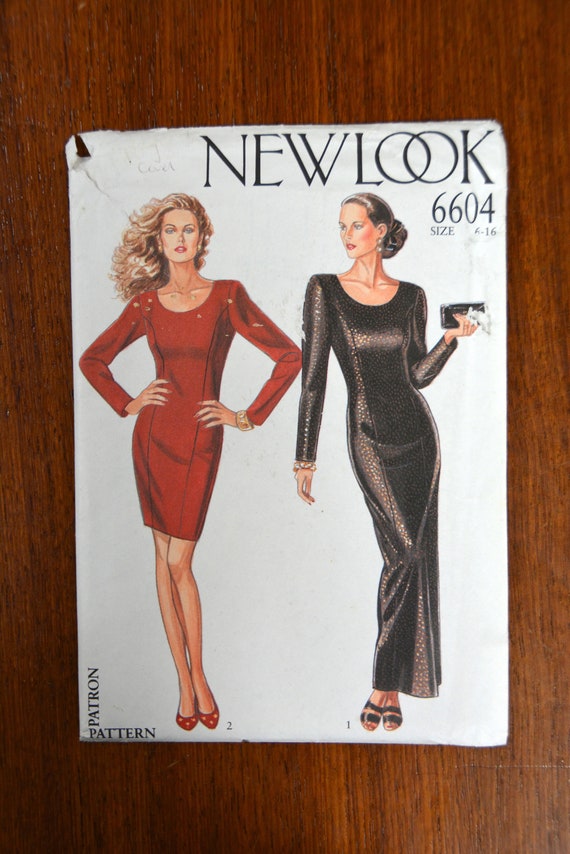 New Look Sewing Pattern No. 6604 Evening Dress Size 6-8-10-12-14-16 - Etsy  UK