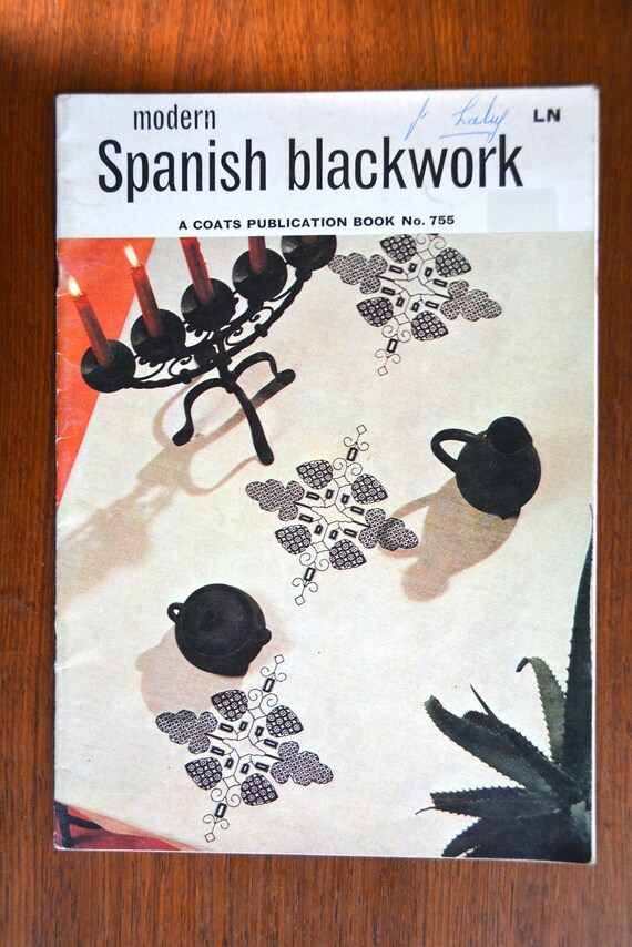 Modern Spanish Blackwork Embroidery A Coats Publication Book Etsy