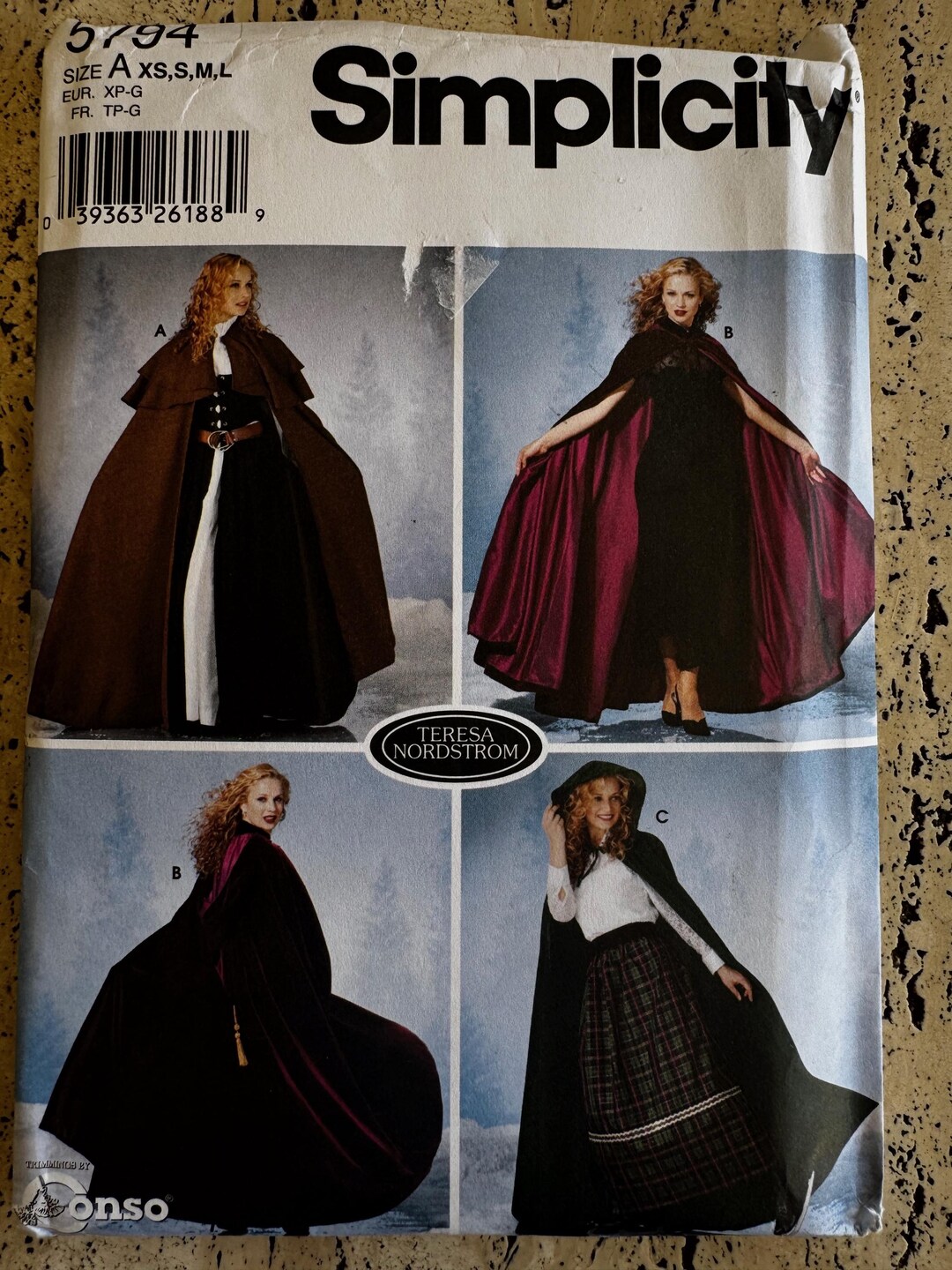 Historical Simplicity 5794 Misses' Sewing Pattern Capes Size S M L ...