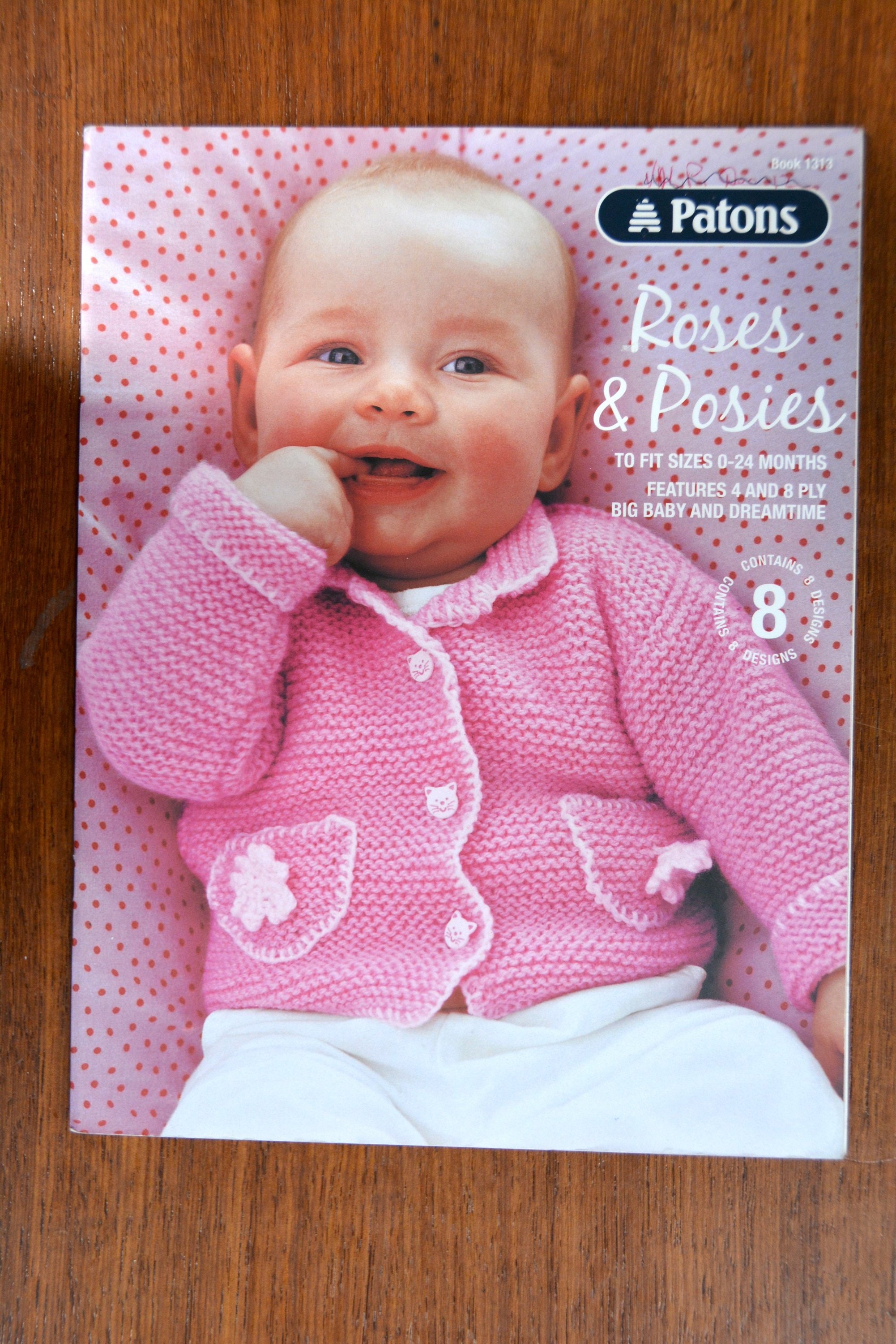 Patons Knitting Pattern Book 1313 Roses and Posies Baby Knits Etsy