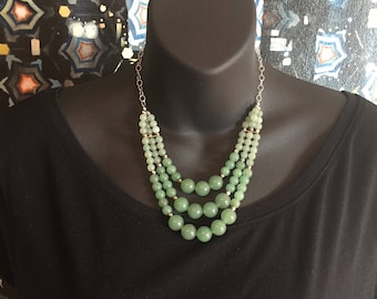 Triple Strand Graduated Sphere Aventurine