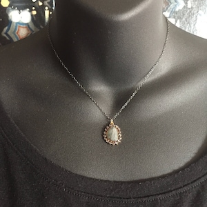 Labradorite and White Topaz Pendant