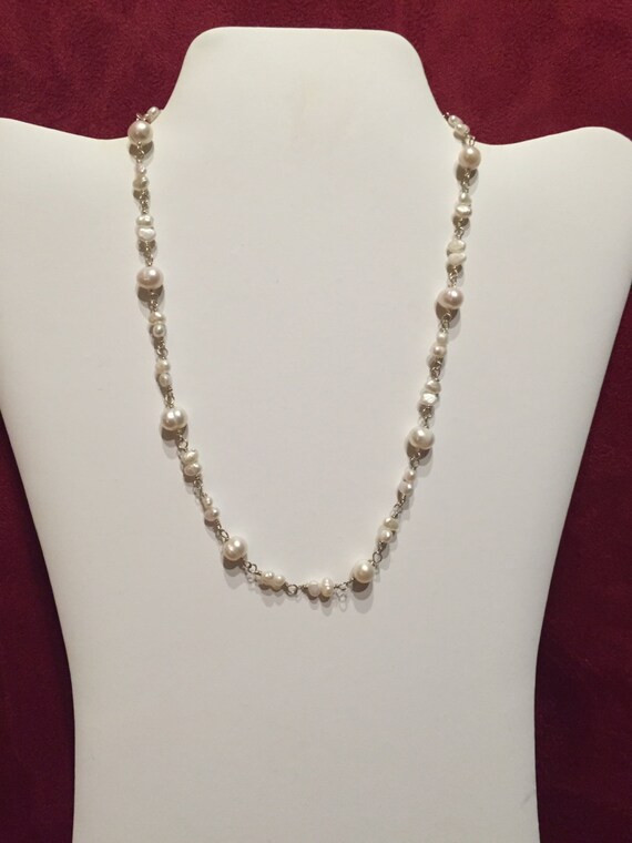 White Pearls With Sterling Silver - Etsy
