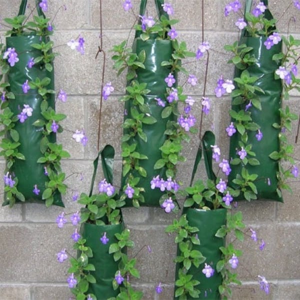 Plant Bag 5 Hanging Flower Pouches - Al's Bags - DYI  instruction included