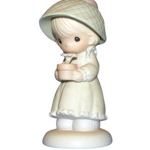 Vintage 1988 Precious Moments “His Love Will Shine On You” Figurine  Flower Mark Retired Enesco Collectible with Original Box  Gift