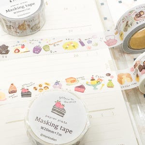 Japanese Washi Tape |  20mm | Hankodori | Japanese Sweets or Western Sweets | Papier Platz