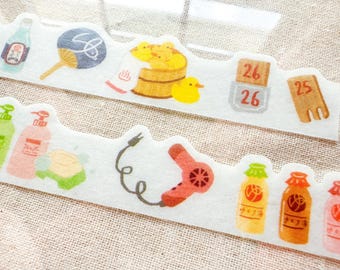 Bath House | 18mm Japanese Die-Cut Washi Tape 24" Sample | Mind Wave
