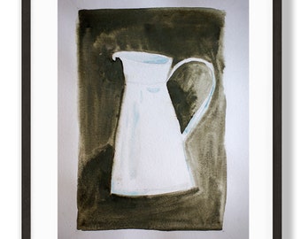 Vase Watercolor Painting: Printable Flower Art (Digital Download)