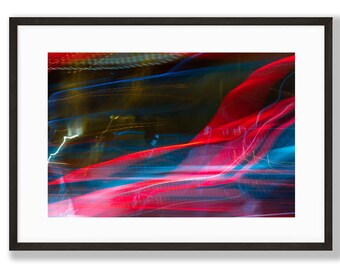 Abstract Red and Blue Art Print: Modern Wall Decor (Digital Download)