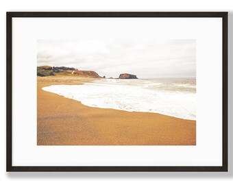 California Beach Photo Print, Coastal Wave Art (Digital Download)