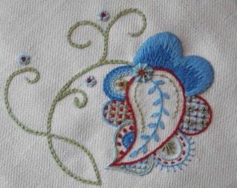 Crewelwork Forget-Me-Not Embroidery Kit PDF download instructions