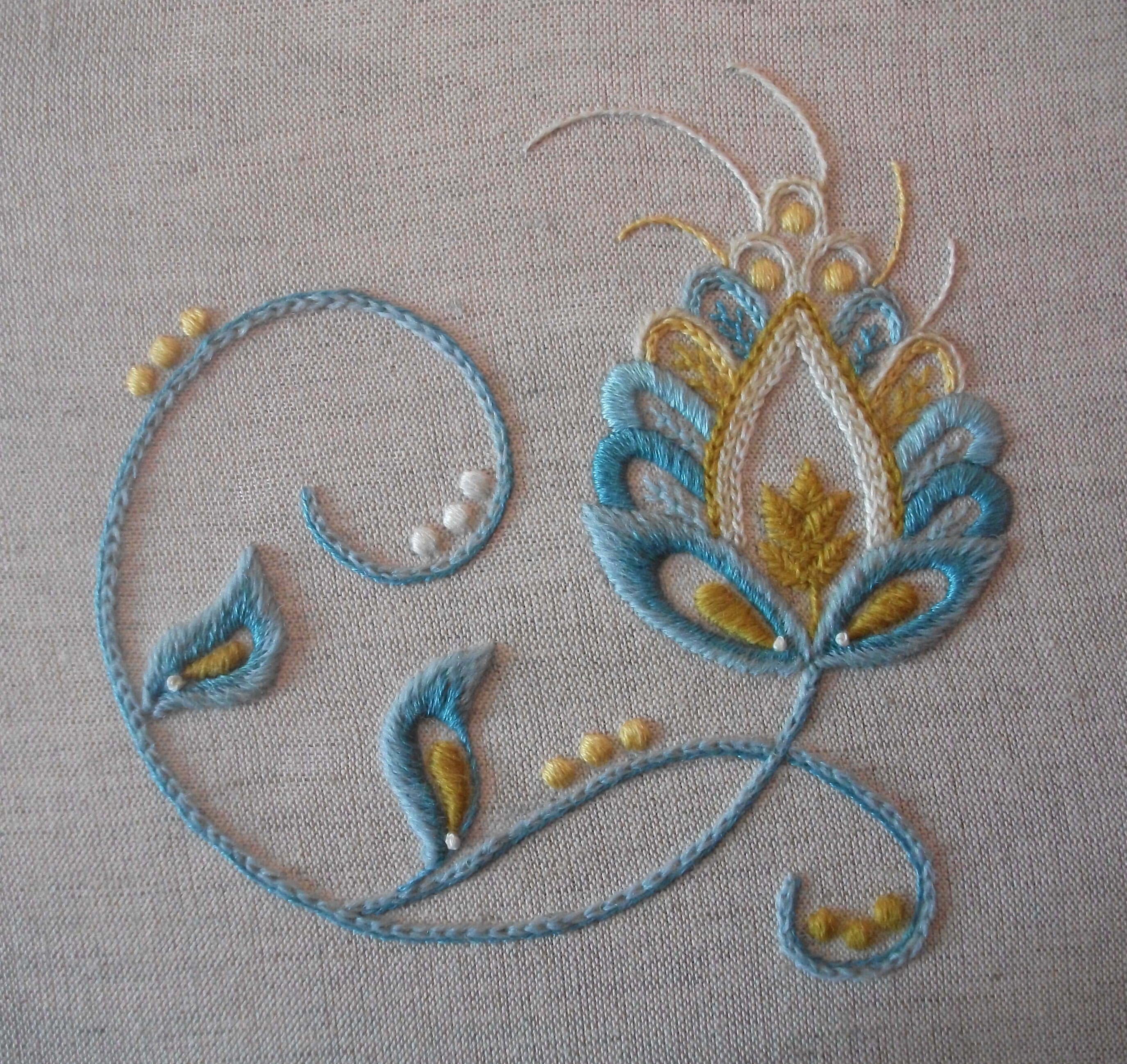 Spring Mixed Thread Crewelwork Embroidery Kit PDF Download Etsy