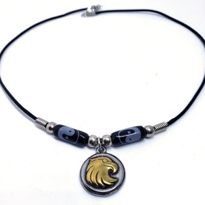 Men&#39;s Eagle Head Pendant Choker Stainless Steel Necklace