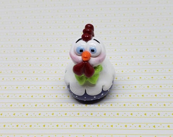 ヴィンテージ樹脂の風変わりな鶏の置物 - Etsy 日本