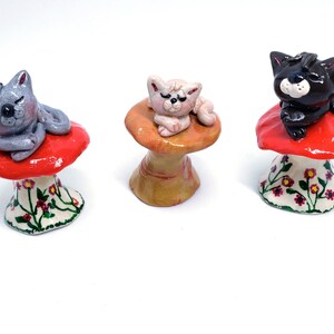 Cat Figurines, Small Cat Ornaments