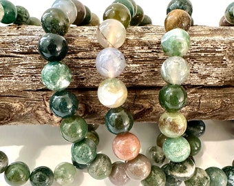 Armband oceaanjaspis: 8 mm stretch armband met natuurlijke edelsteen kralen