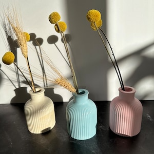 Small Batch Pastel Flower Bud Vase Makeup Brush Holder Functional Decor Gifts Under 30 for the Home One of A Kind Unique Presents