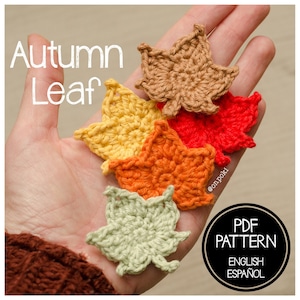 ANLEITUNG herbs LEAF crochet (DIGITALE Häkelanleitung in English - Español)