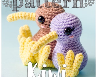 Little Kiwi Crochet Pattern: Amigurumi Bird (English/Spanish PDF)