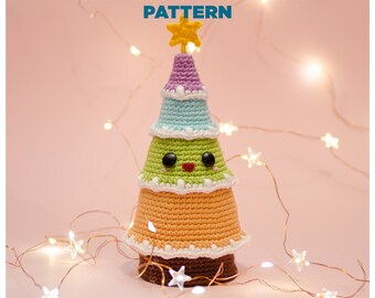 Juni the Christmas Pine tree - (DIGITAL CROCHET PATTERN in English - Español)