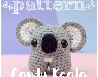 Amigurumi Koala Crochet Doll PATTERN - Candy Koala (English & Spanish)