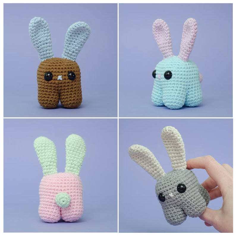 PATTERN Candy Bunny Amigurumi bunny crochet rabbit pattern in English and Spanish image 2